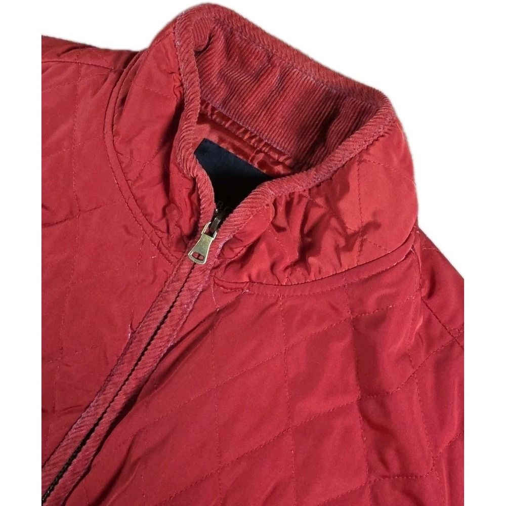 Talbots Women Quilted Vest Jacket Size 3XL RUST‎ Zip Pocket Minimalist Classic
